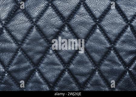 Closeup of leather texture with rhombus pattern Stock Photo