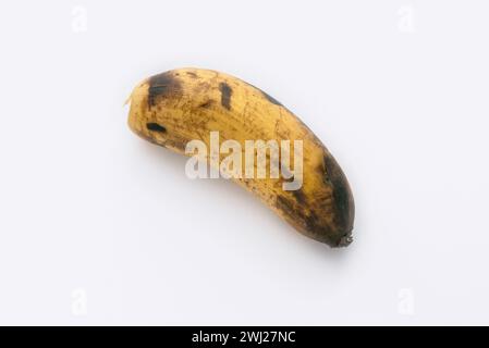 Rotten banana isolated on white Stock Photo