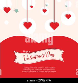 Happy valentines day greeting card Stock Vector