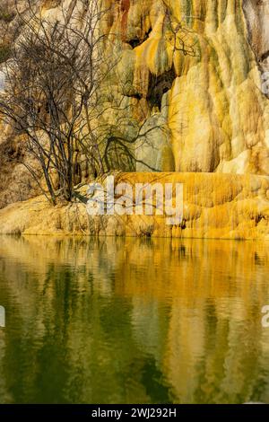 Beautiful landscape in Hierve el Agua in the state of Oaxaca Stock Photo