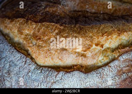 close up of healthy sourdough bread Stock Photo