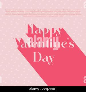 flat Happy valentines day greeting card Stock Vector