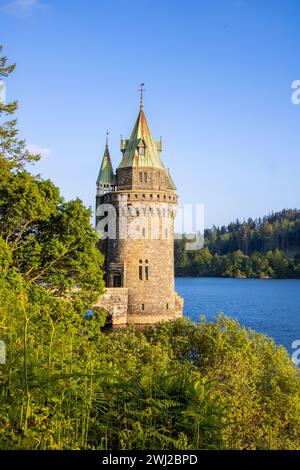Lake Vyrnwy straining tower Stock Photo