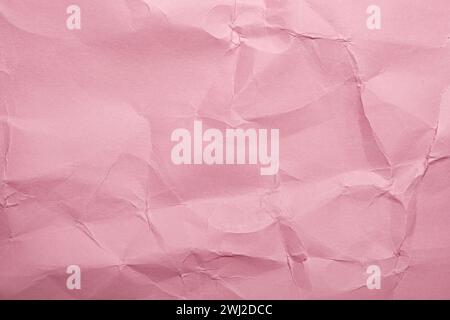 Crumpled Pink paper texture background for design Stock Photo