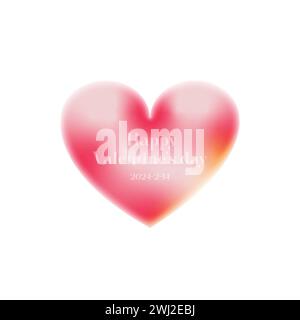 flat Happy valentines day greeting card Stock Vector