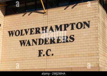 Outside of Molineux Stadium, home of Wolverhampton Wanderers FC in Wolverhampton, UK Stock Photo