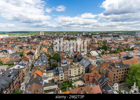 View of the city of Leuven from the university library tower Stock Photo