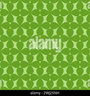 Clover leaves background. Patrick's day green background Stock Vector