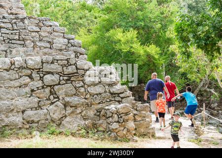 Merida Mexico,Dzibilchaltun Archaeological Zone site National Park,Mayan civilization city ruins,Zona Arqueologica de Dzibilchaltun,rock stone limesto Stock Photo