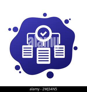 completed projects icon for apps and web Stock Vector