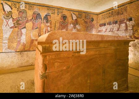 Luxor, Egypt, February 12, 2023: Tomb of Tutankhamun, Luxor, Egypt Stock Photo