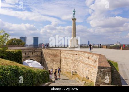 Pobednik monument, Kalemegdan, Belgrade, Serbia Stock Photo