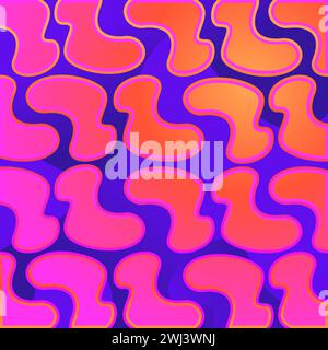 liquid abstract pattern waving ping blue orange gradient background, suitable for wallpaper, poster, website template, social media. trending pattern Stock Vector