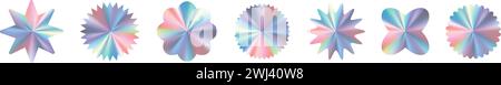 flat holographic label illustration Stock Vector Image & Art - Alamy