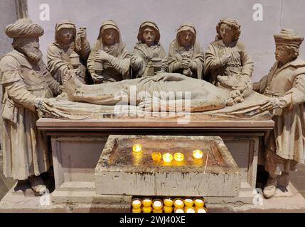 Entombment of Christ in the vestibule, St. Gereon, Romanesque Church, Cologne, Germany, Europe Stock Photo