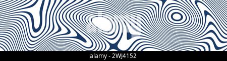 Abstract background with flowing wave lines in blue and white. dynamic pattern and fluid aesthetic. Flat vector illustration isolated on white Stock Vector
