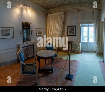 Interior view of the Villa San Martino summer residence on Elba Island of Napoleon Bonaparte Stock Photo