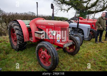 February 2024 - Stretton Young Farmers Club hosted a charity Tractor Run around the villages of Warrington in aid of The British Heart Foundation Stock Photo