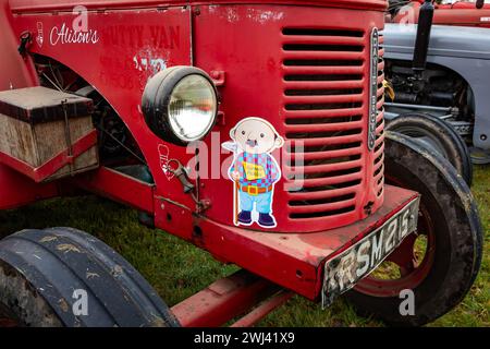 February 2024 - Stretton Young Farmers Club hosted a charity Tractor Run around the villages of Warrington in aid of The British Heart Foundation Stock Photo