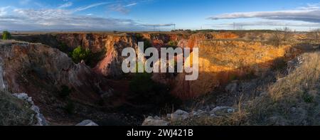 View of the Bauxite Quarries of Murgetta Rossi in the Alta Murgia National Park in southern Italy Stock Photo