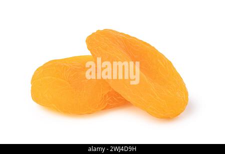 Dried apricots on white background. Stock Photo