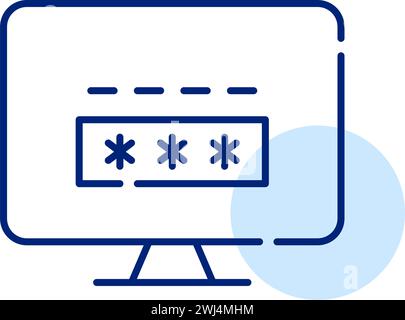 Computer user account login. Profile security. Pixel perfect icon Stock ...