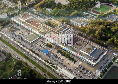 Building of the Ostankino television center in Moscow, Russia Stock Photo