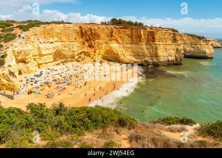 Praia de Benagil, most famous beautiful Benagil beach in Algarve, Atlantic coast, Portugal Stock Photo