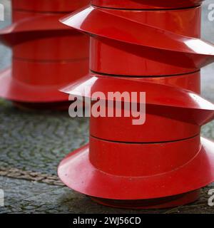 Artwork titled Rotating Screws by HAWOLI, Hans Wolf Lingemann, Hanover, Germany, Europe Stock Photo