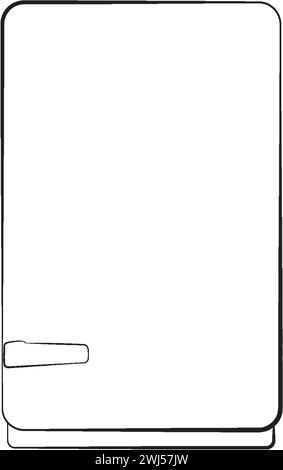 Simple line drawing of a modern smartphone Stock Vector
