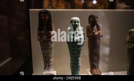 The pieces of gods and goddesses from Ancient Egypt from Neues Museum in Berlin Stock Photo