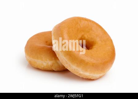 Two donut with white background Stock Photo