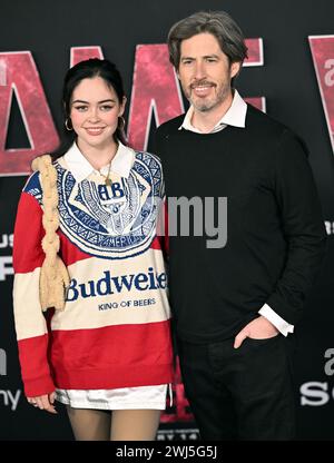 Los Angeles, United States. 12th Feb, 2024. Filmmaker Jason Reitman and his daughter Josephine Reitman arrive for the world premiere of 'Madame Web' at the Regency Village Theatre in Los Angeles, California on Monday, February 12, 2024. Photo by Chris Chew/UPI Credit: UPI/Alamy Live News Stock Photo