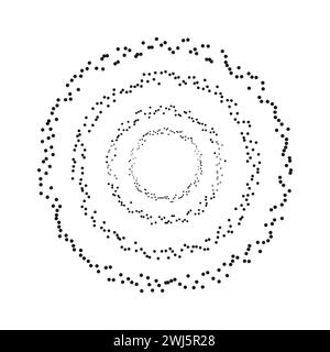 Concentric Dotted Circles. Abstract Geometric Pattern. Vector illustration. EPS 10. Stock Vector