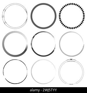Grunge vector circles. Vector illustration. EPS 10. Stock Vector