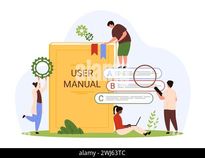 Vector illustration of tutorial concept with magnifying Stock Vector ...