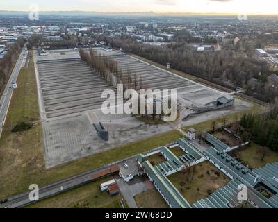 aerial View of the Dachau Concentration Camp in Bavaria, Germany. Stock Photo