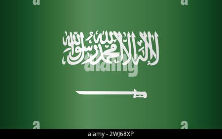 Flag of Saudi Arabia. Saudi Arabia flag picture. Vector illustration. Stock Vector