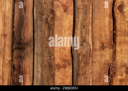 Old rustic wooden fence texture. Stock Photo