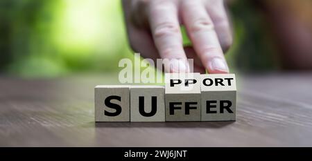 Support, help and we are here to help symbol. Concept words We are here ...