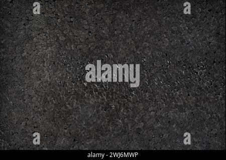 Soft black packing surface with plastic background Stock Photo