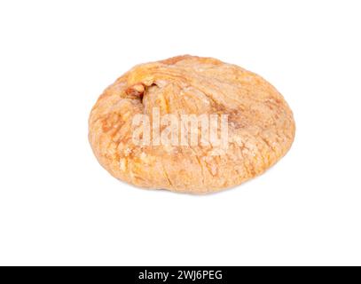 Dry flattened figs isolated on white background Stock Photo