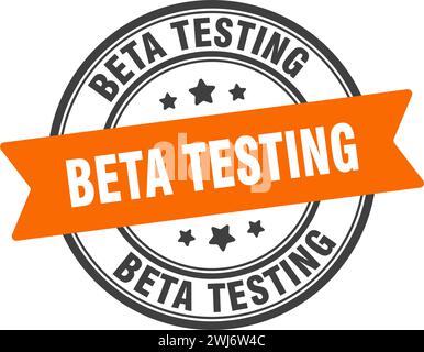 beta testing stamp. beta testing round sign. label on transparent background Stock Vector