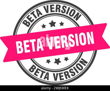 beta version stamp. beta version round sign. label on transparent background Stock Vector