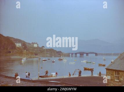 Barmouth (Abermaw) harbour in the 1970s. Stock Photo