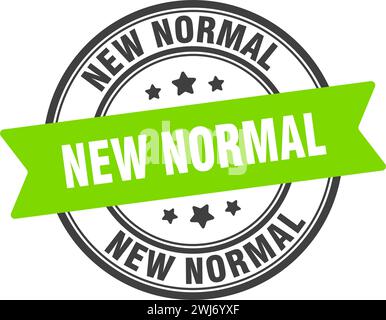 new normal stamp. new normal round sign. label on transparent background Stock Vector