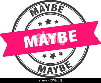 maybe round stamp isolated on transparent background. maybe stamp Stock ...