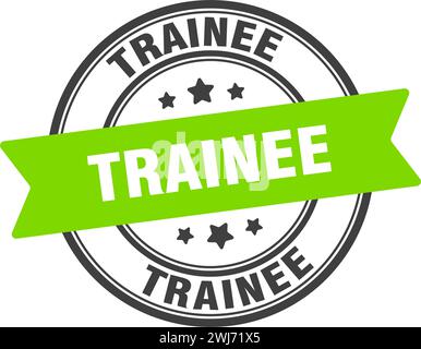 trainee stamp. trainee round sign. label on transparent background Stock Vector
