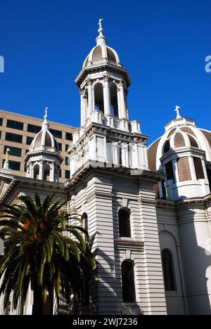St Josephs Cathedral, one of the oldest Catholic Churches in San Jose, California, stands in the heart of downtown Stock Photo