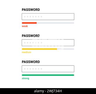 Password form template strong weak box. Password computer account ...